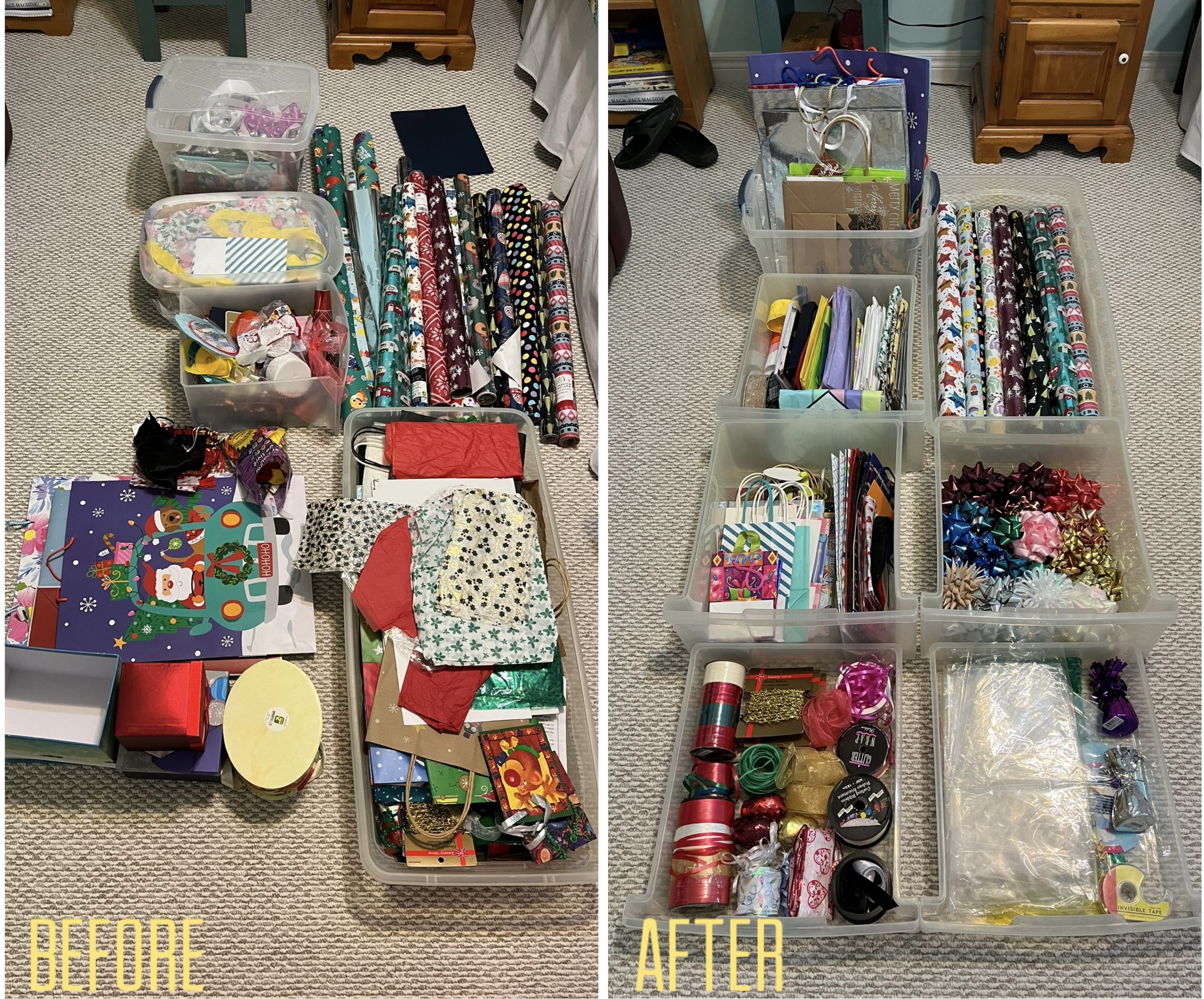 Client transformation photos that highlight the process of reducing clutter and building effective habits.